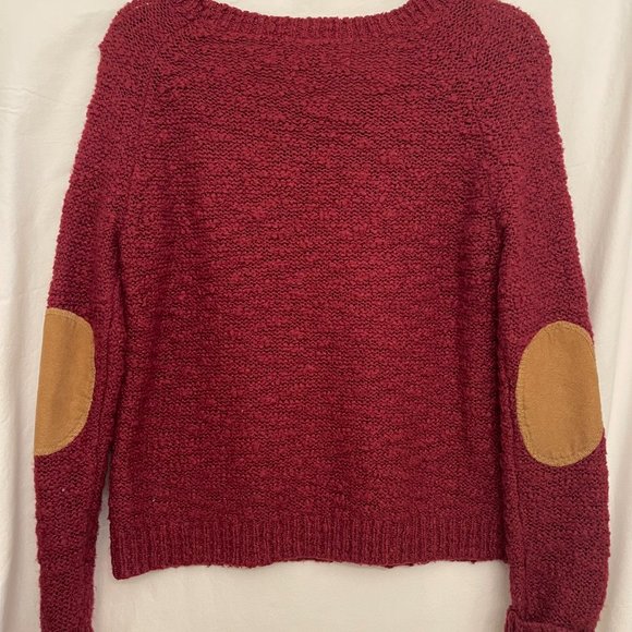 Urban Outfitters BDG Wool Blend Brick Red Pullover Sweater W/Elbow Pads - Picture 3 of 3